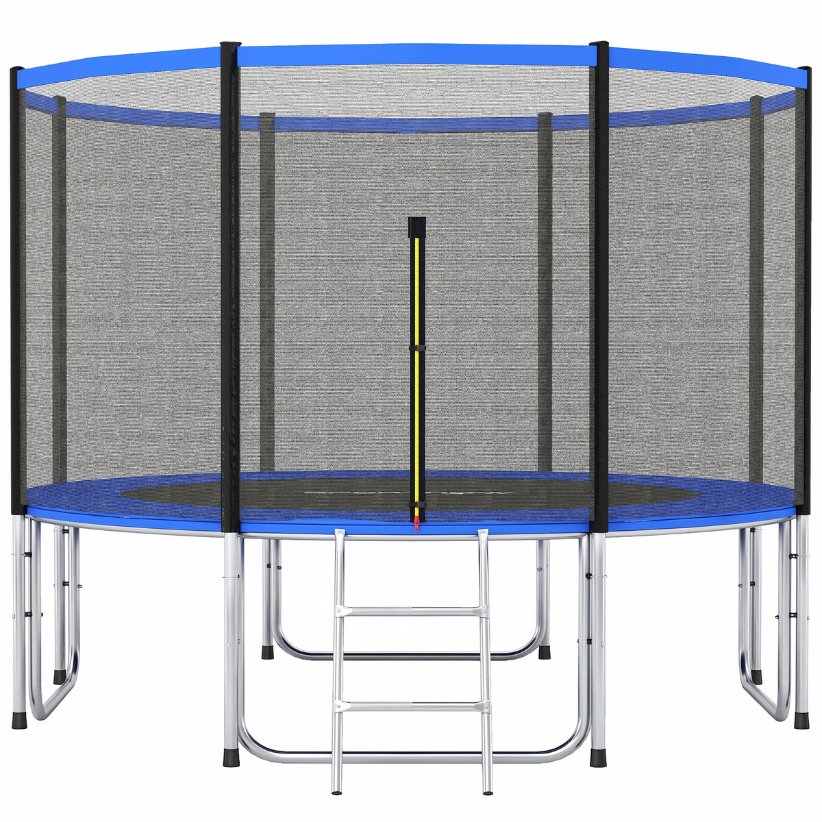 Sportnow Cama Elástica Niños Exterior Ø366 Cm Con Red De Seguridad Escalera Azul_0