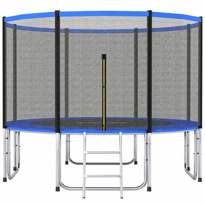 Cama Elástica Exterior Sportnow Acero, Pp Azul 366x366x270 Cm_0