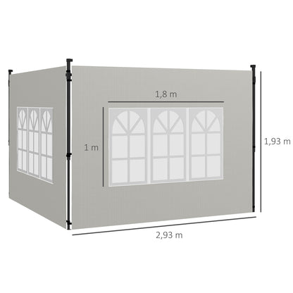 Paredes Laterales Outsunny Pe Blanco 293x193 Cm_2