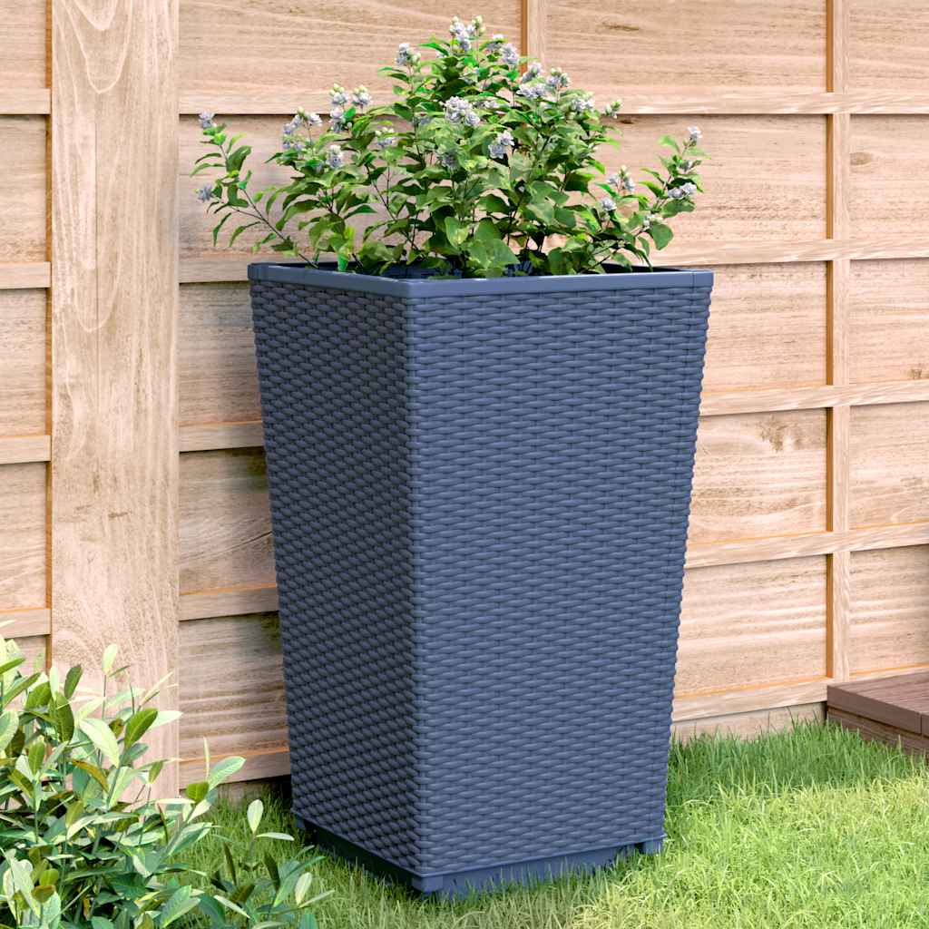 Jardineras 2 Unidades Pp Azul Gris 32,5x32,5x57 Cm_1