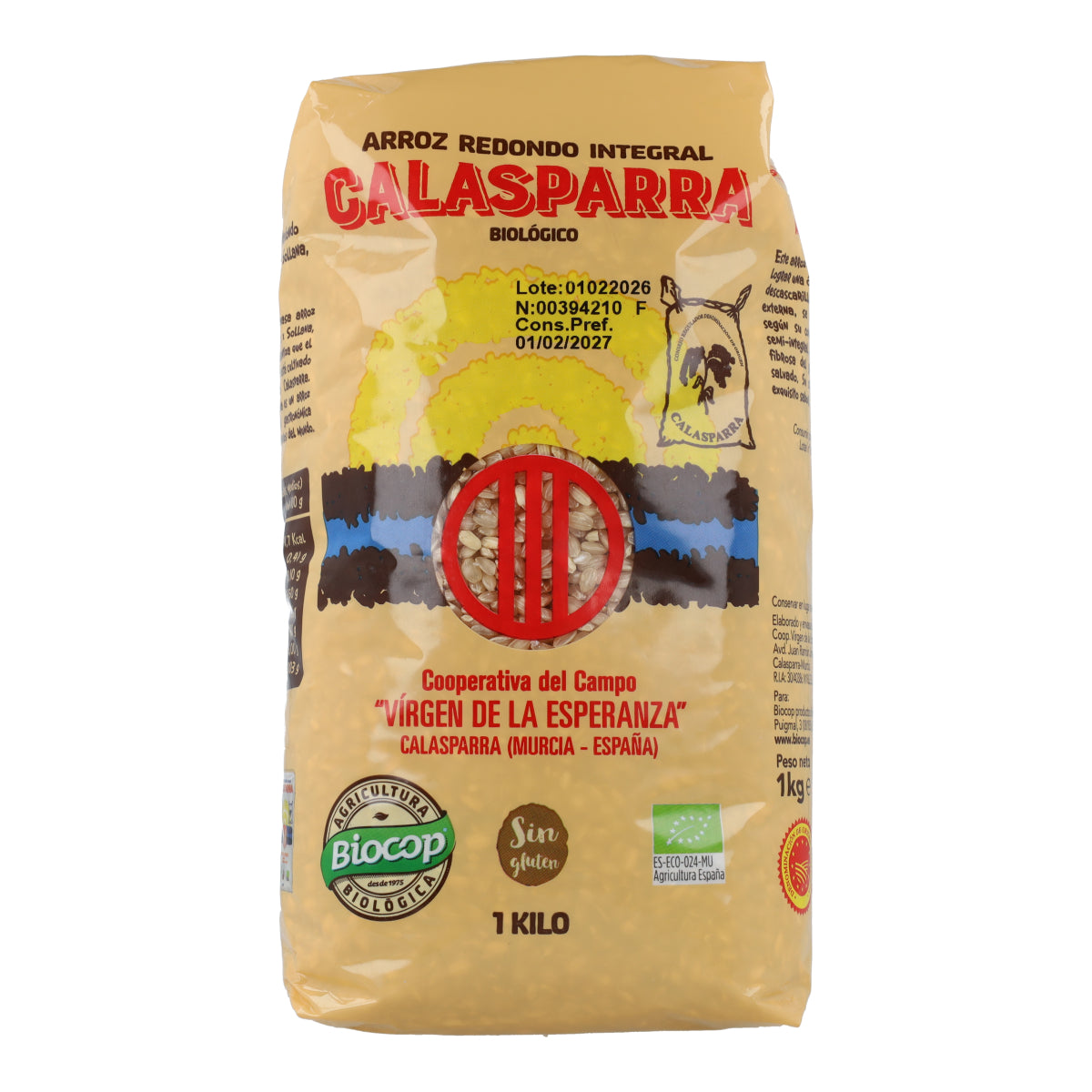 Arroz integral Calasparra Biocop 1Kg