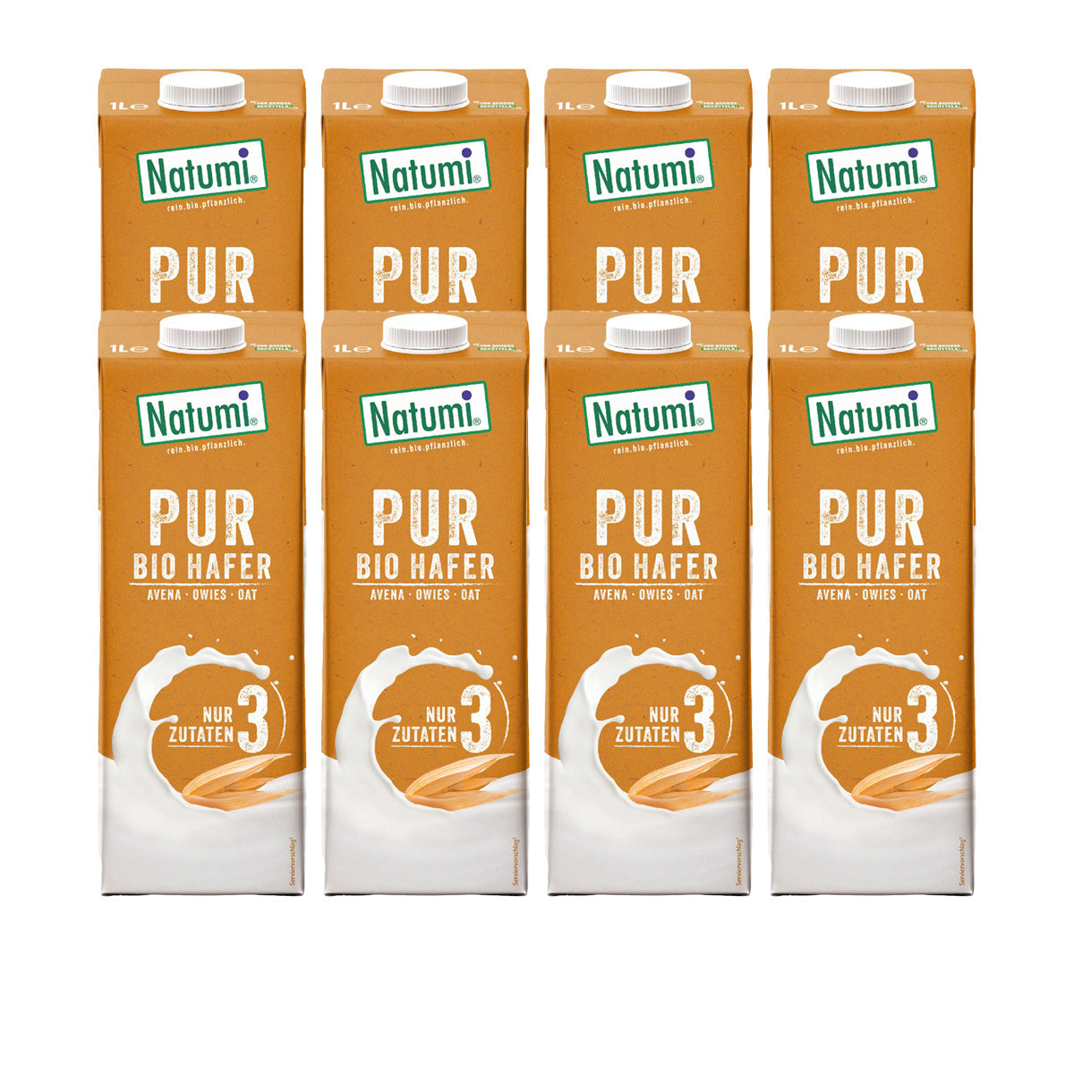 Pack 8x Bebida Avena Pure BIO Natumi 1 L