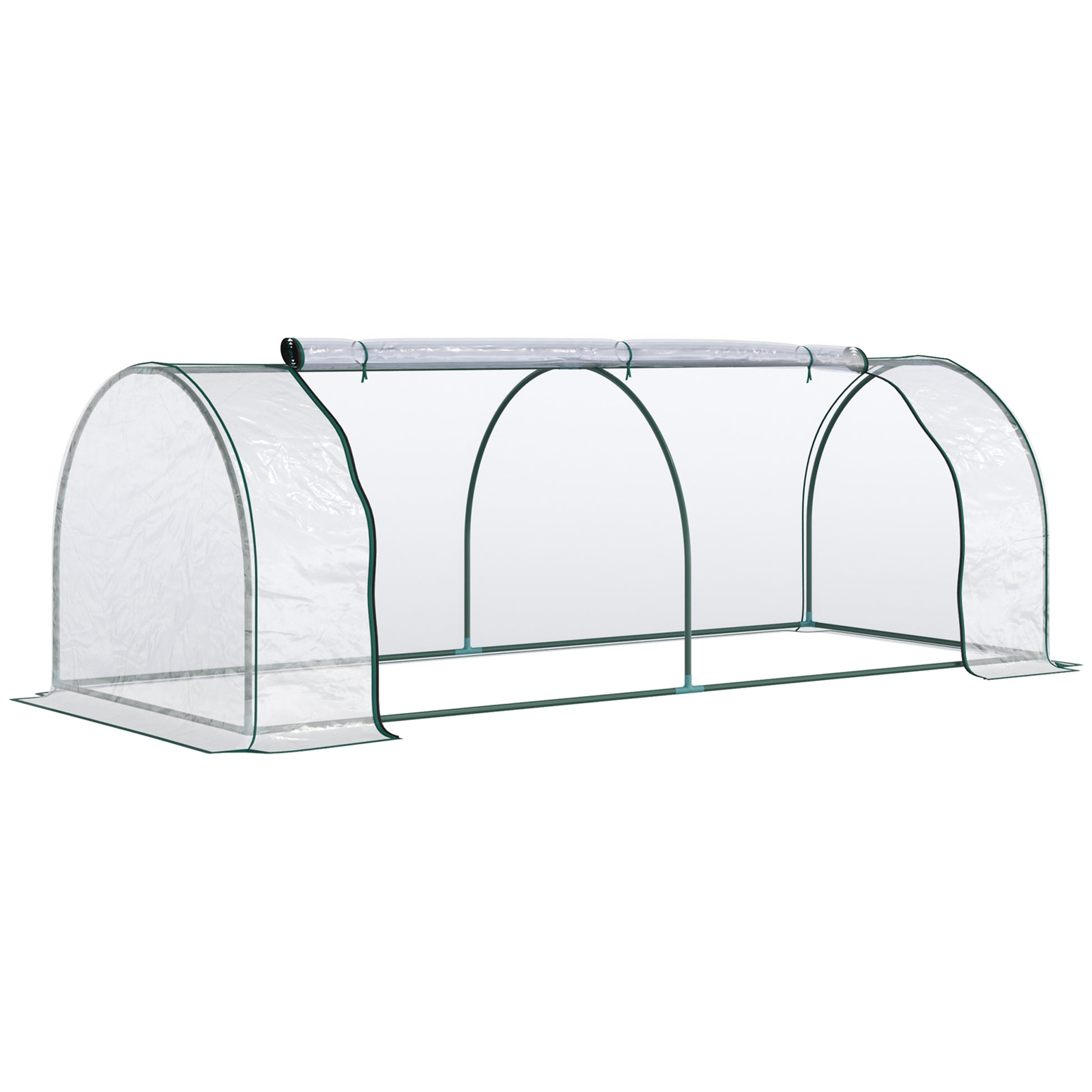 Outsunny Invernadero Caseta 250x100x80 Cm Para Jardín Terraza Cultivo De Plantas_0