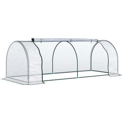 Outsunny Invernadero Caseta 250x100x80 Cm Para Jardín Terraza Cultivo De Plantas_0
