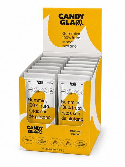 Gummies 100% Fruta Pack De 14 Plátano – Snack Saludable Vegano Sin Azúcares Añadidos_0