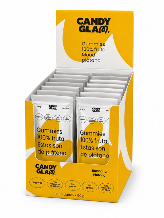 Gummies 100% Fruta Pack De 14 Plátano – Snack Saludable Vegano Sin Azúcares Añadidos_0