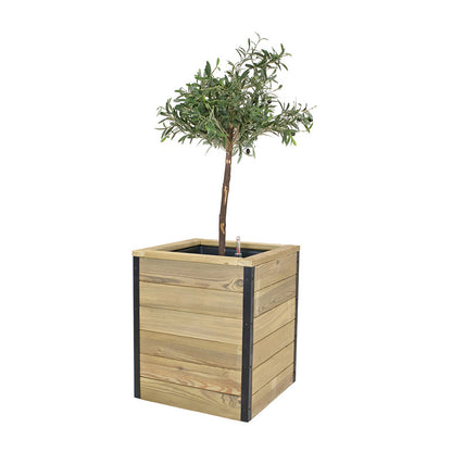 Jardinera Con Autorriego De Madera Nidum Interior Y Exterior Hortalia 50x50x60 Cm_0