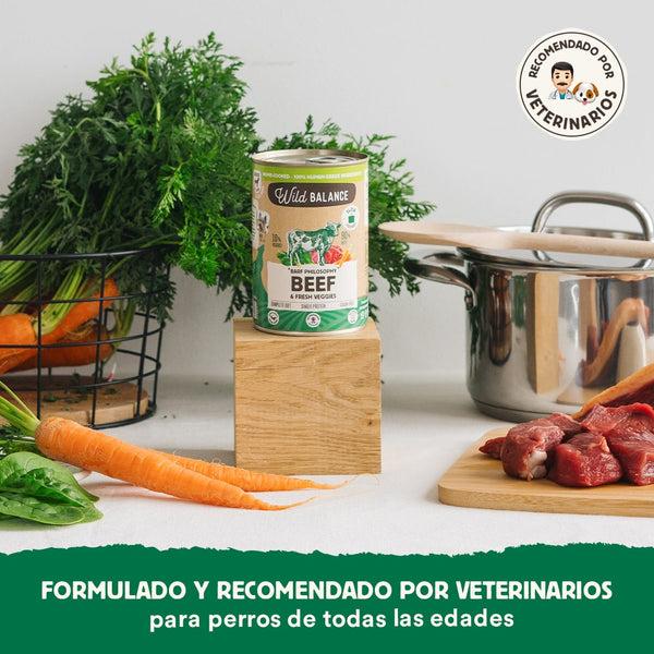 Lata Filosofía BARF de TERNERA Wild Balance 400 g