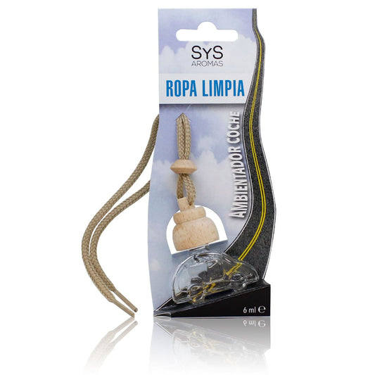 Ambientador Coche Ropa Limpia Little Car SYS Aromas 6 ml | Aroma Fresco y Limpio | Suave y Reconfortante_0