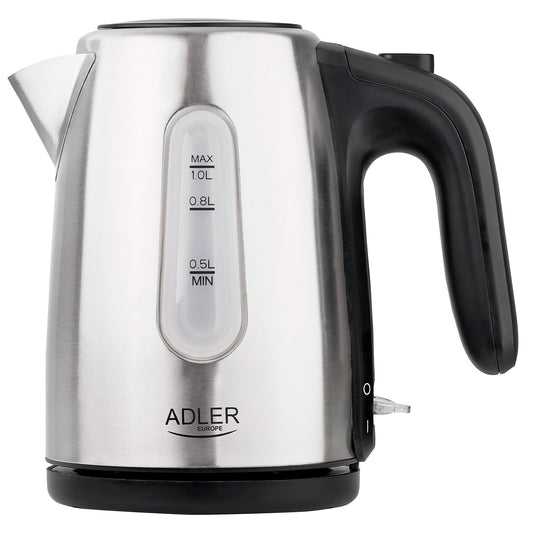 Hervidor Agua Eléctrico 1 Litro Acero Inoxidable, Sin Bpa, Inalámbrico, Apagado Automático Adler Ad1273, 1200w_0