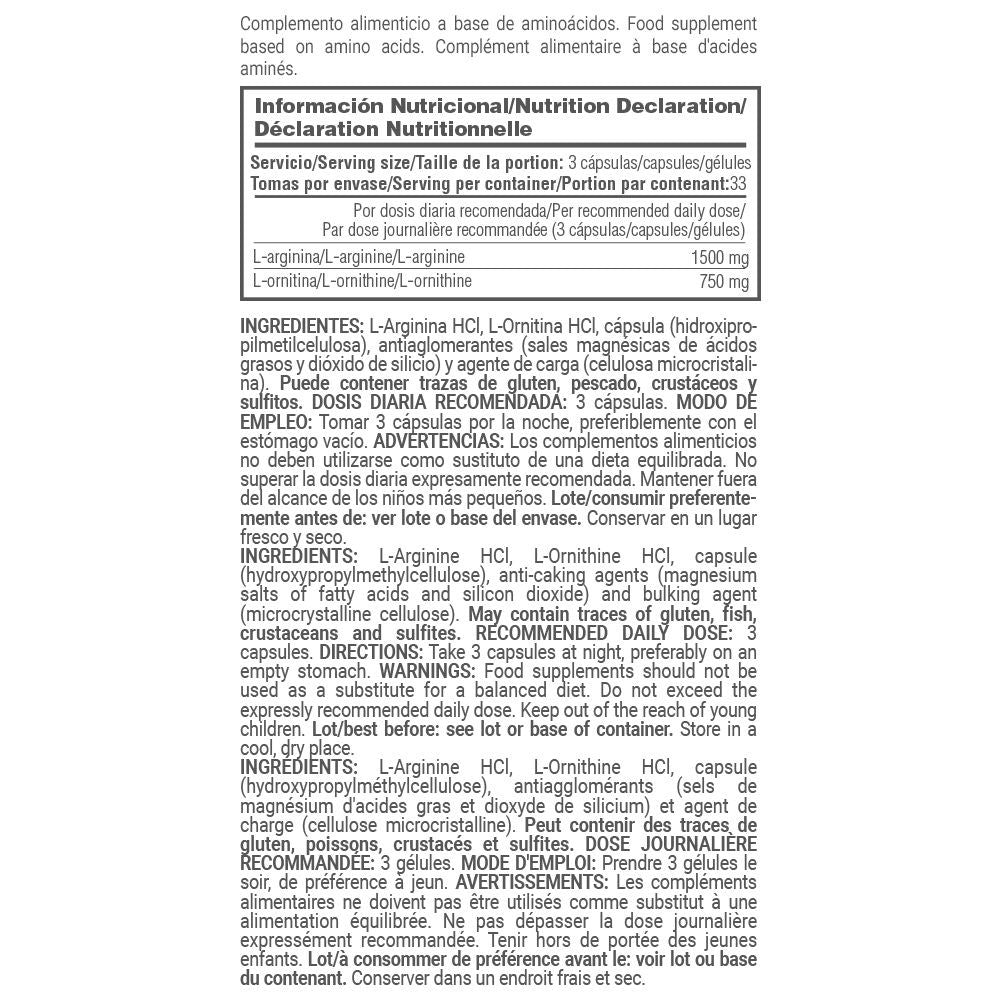 Gh (arginina Y Ornitina) - 100 Cápsulas Vegetales - Precursor De La Testosterona - Masmusculo_5