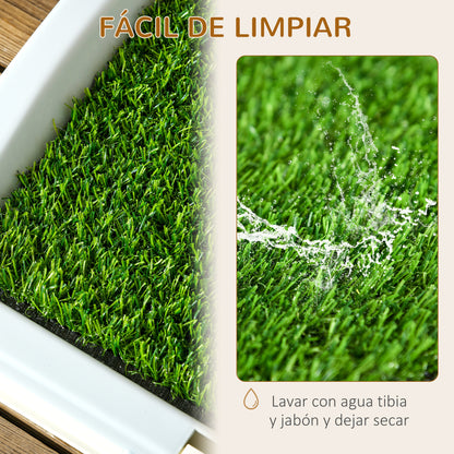 Pawhut Inodoro Para Perros Con Césped Artificial 63x48,5x6 Cm Multicolor_5