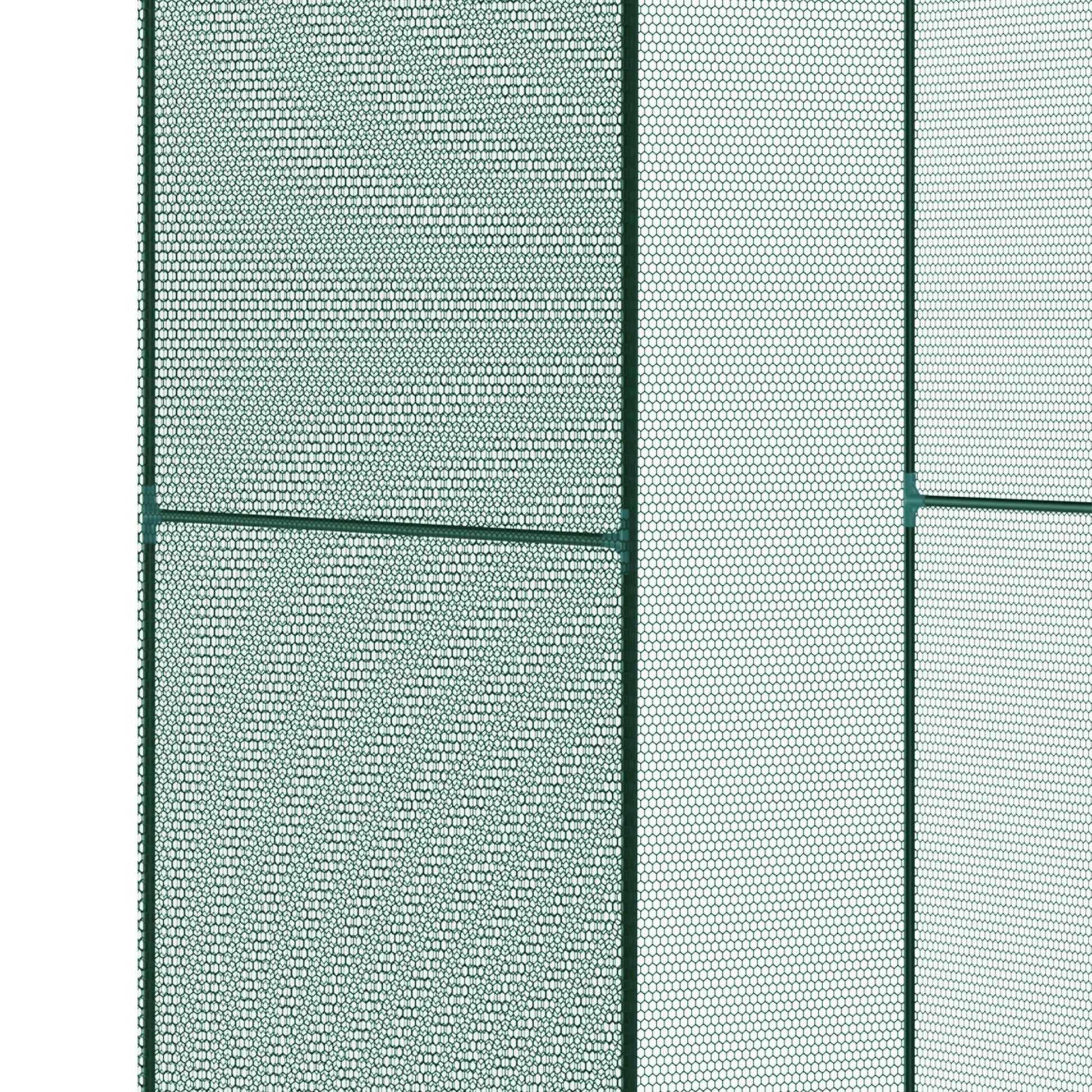Outsunny Jaula De Cultivo Con Puerta Enrollable Y Marco De Acero 120x120x180 Cm_4