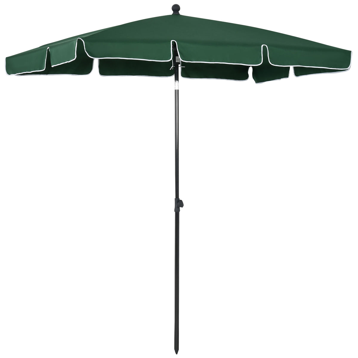 Outsunny Sombrilla De Jardín De Aluminio 2x1,3x2,5 M Verde_0