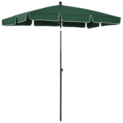 Outsunny Sombrilla De Jardín De Aluminio 2x1,3x2,5 M Verde_0