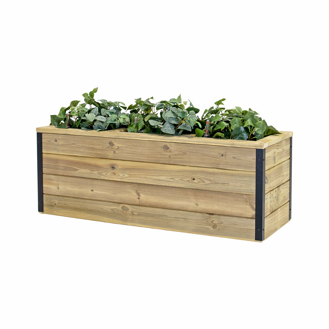 Jardinera Con Autorriego De Madera Nidum Interior Y Exterior Hortalia 110x40x40 Cm_0