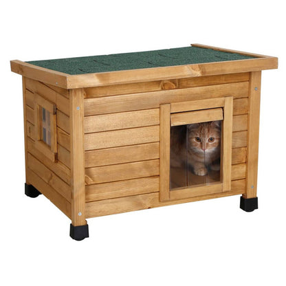 Kerbl Casa Para Gatos Rustica Marrón Y Verde 57x45x43 Cm_3
