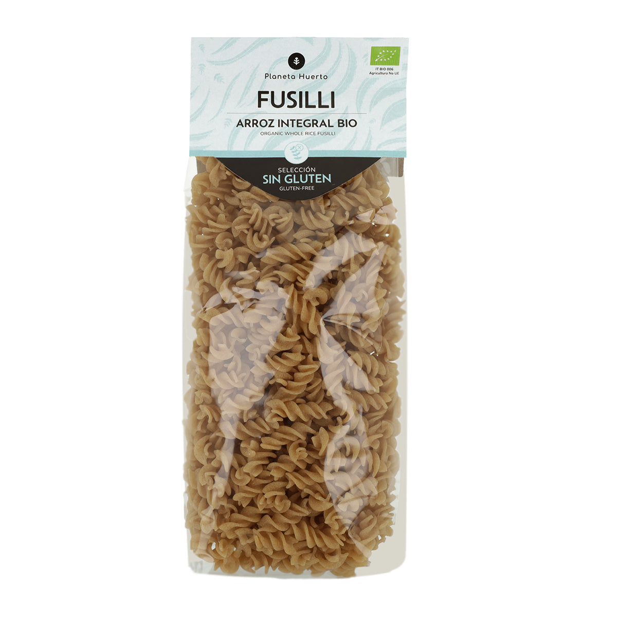 Espirales de arroz integral ECO sin gluten Planeta Huerto 500 g