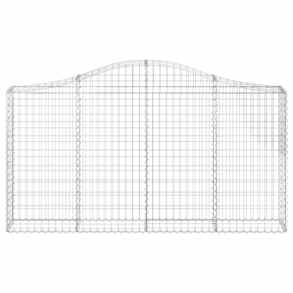 Cestas De Gaviones 7 Uds Forma De Arco Hierro 200x30x100/120 Cm_3