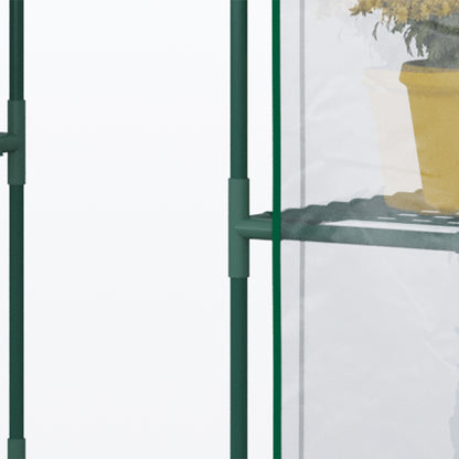 Outsunny Invernadero De Jardín Con 4 Estantes 142x73x195 Cm Verde_3