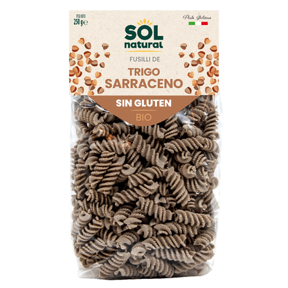 Fusilli de trigo sarraceno sin gluten bio Sol Natural 250 g