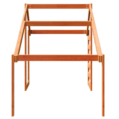 Techo De Cama Infantil Madera Maciza Pino Marrón 198x87x113 Cm_4