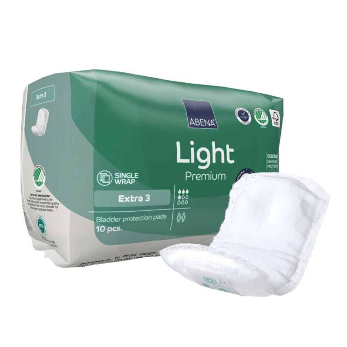 Compresas para la incontinencia Light, Extra ABENA 10 uds