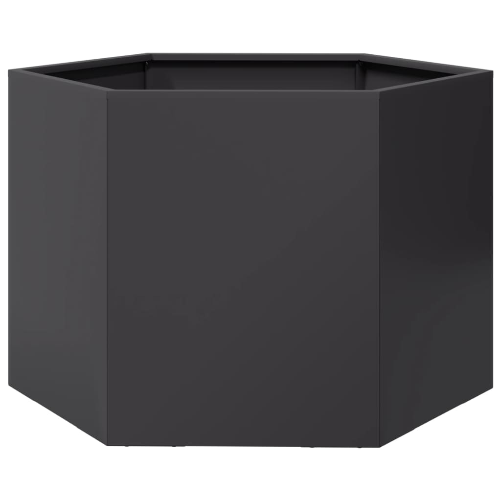 Jardinera Hexagonal Acero Negra 69x60x45 Cm_5