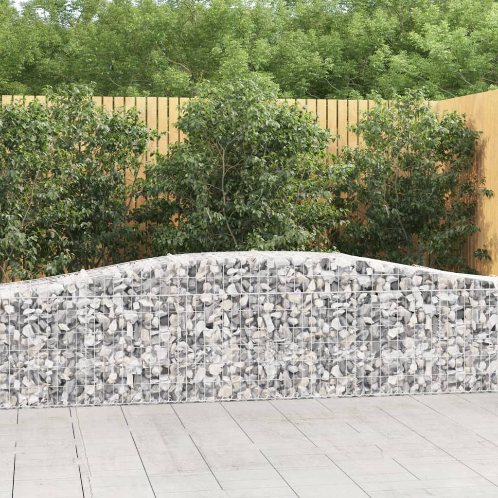 Cestas De Gaviones 3 Uds Forma De Arco Hierro 400x50x60/80 Cm_1