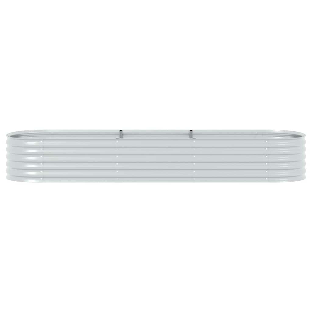 Arriate De Acero Galvanizado Plateado 320x80x44 Cm_4