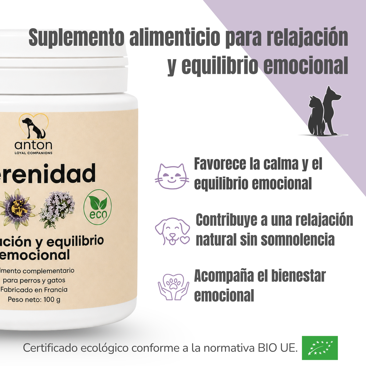 Antiestrés natural para perros y gatos – Serenidad ECO – 100 g_2