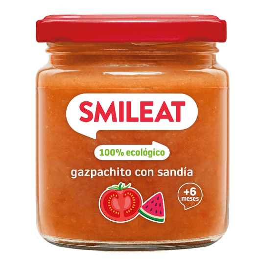 Tarrito BIO de Gazpachito con Sandía +6 meses Smileat 190g
