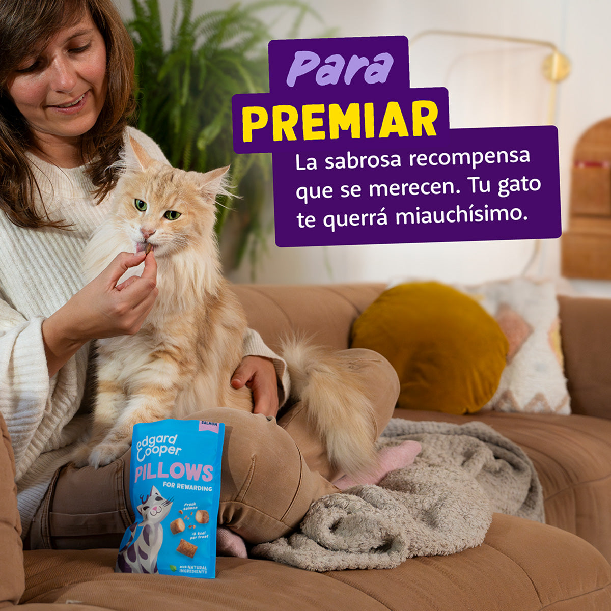 Bocaditos de Salmón Premios naturales para gatos Edgard Cooper 60 g