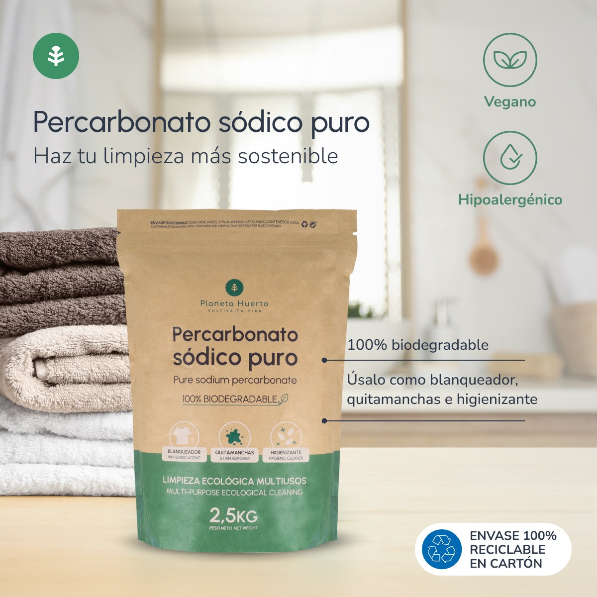 Pack limpieza hogar Zero Waste XL Planeta Huerto 2,5 Kg