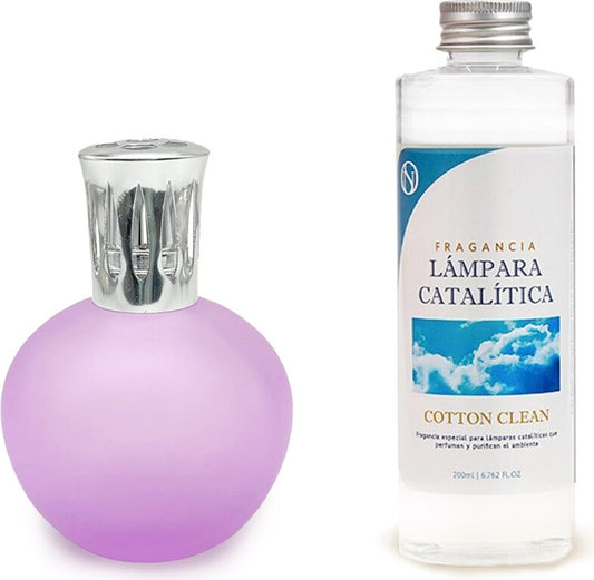 Lámpara Catalítica Fucsia Mate + Fragancia Cotton Clean 200ml - Elimina Malos Olores, Impurezas Y Perfuma_0