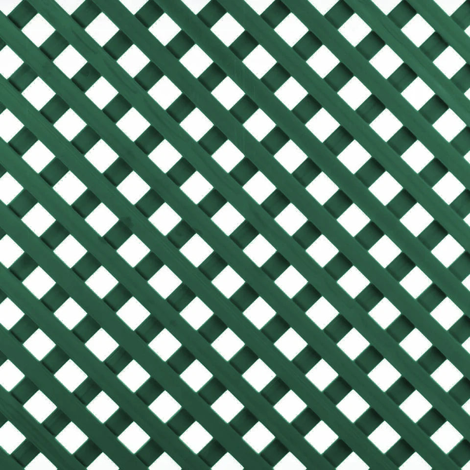Pack Instalación Vertical 2 Celosías Pvc 18 Mm Verde Con Perfiles Y Unión 1x2 M_4