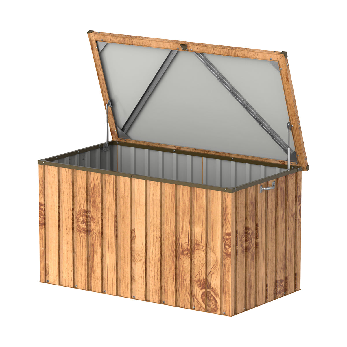 Apolo 585 L Metal Storage Chest With Wood Effect_2
