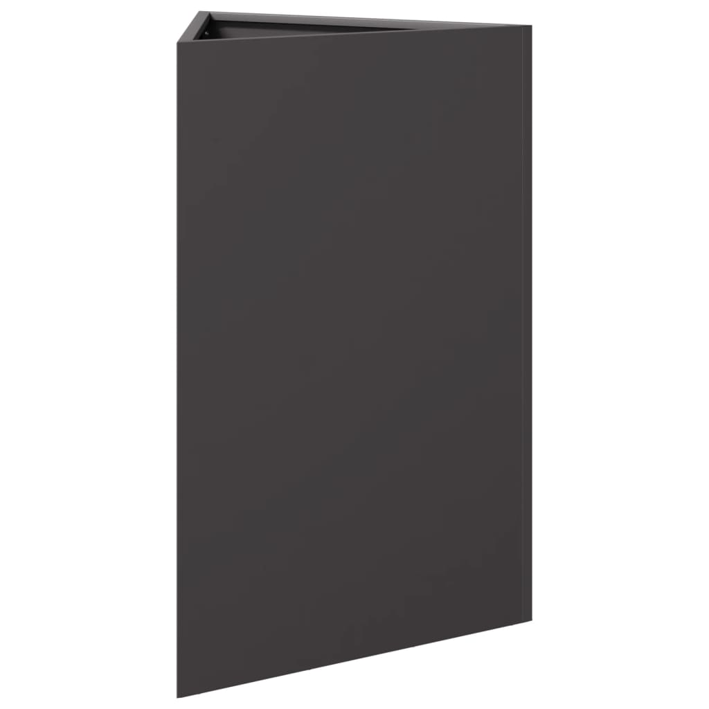 Jardinera Triangular Acero Negro 50x43x75 Cm_3
