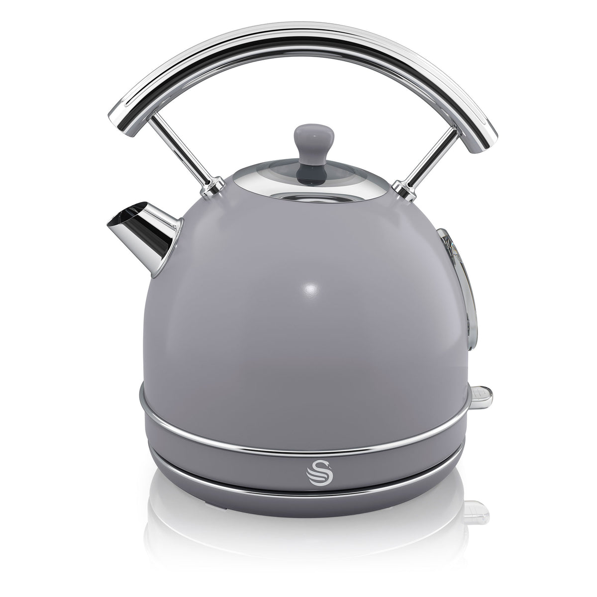Swan Retro Set Desayuno Hervidor De Agua 1,8 L Inalámbrico, Tostadora 2 Rebanadas Anchas, Vintage, Stp7050grneu, Gris_3