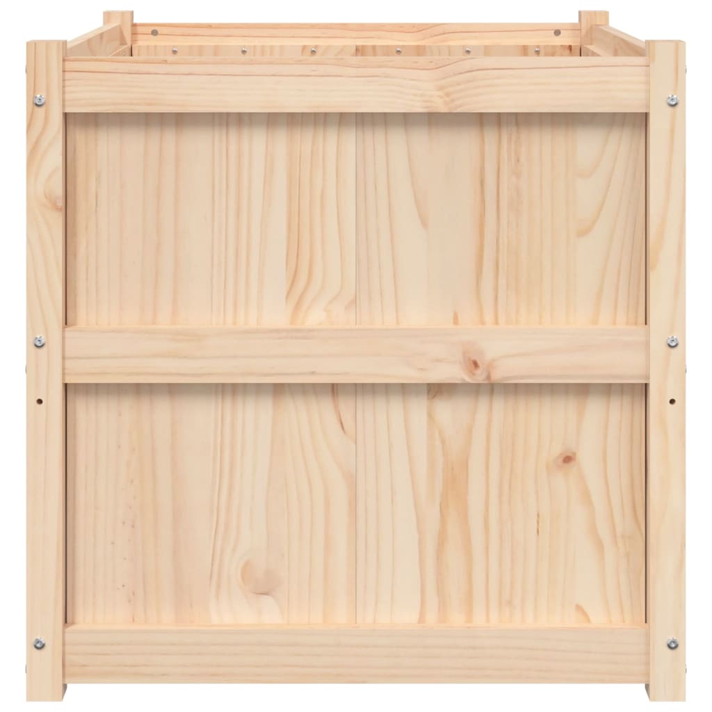 Jardinera De Madera Maciza De Pino 70x70x70 Cm_4