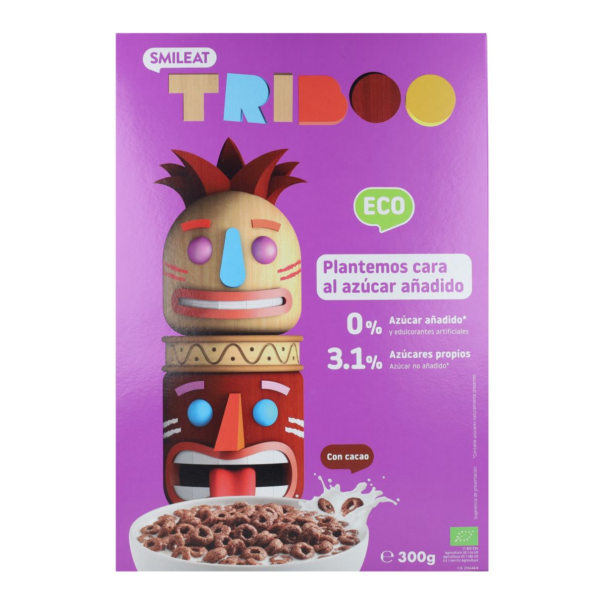Cereales desayuno sabor chocolate ECO 300g, Triboo