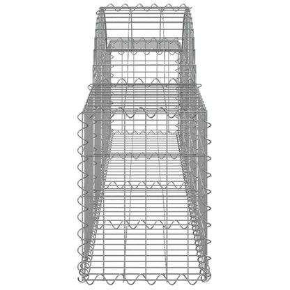Cestas De Gaviones 11 Uds Forma De Arco Hierro 200x30x40/60 Cm_4