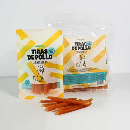 Snack Para Perro En Tiras De Pollo Desecado Wuapu 500gr_0