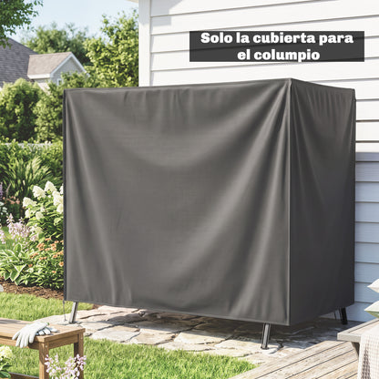 Outsunny Funda De Balancín Para Jardín Con 2 Cremalleras 177x114x152 Cm Gris_3
