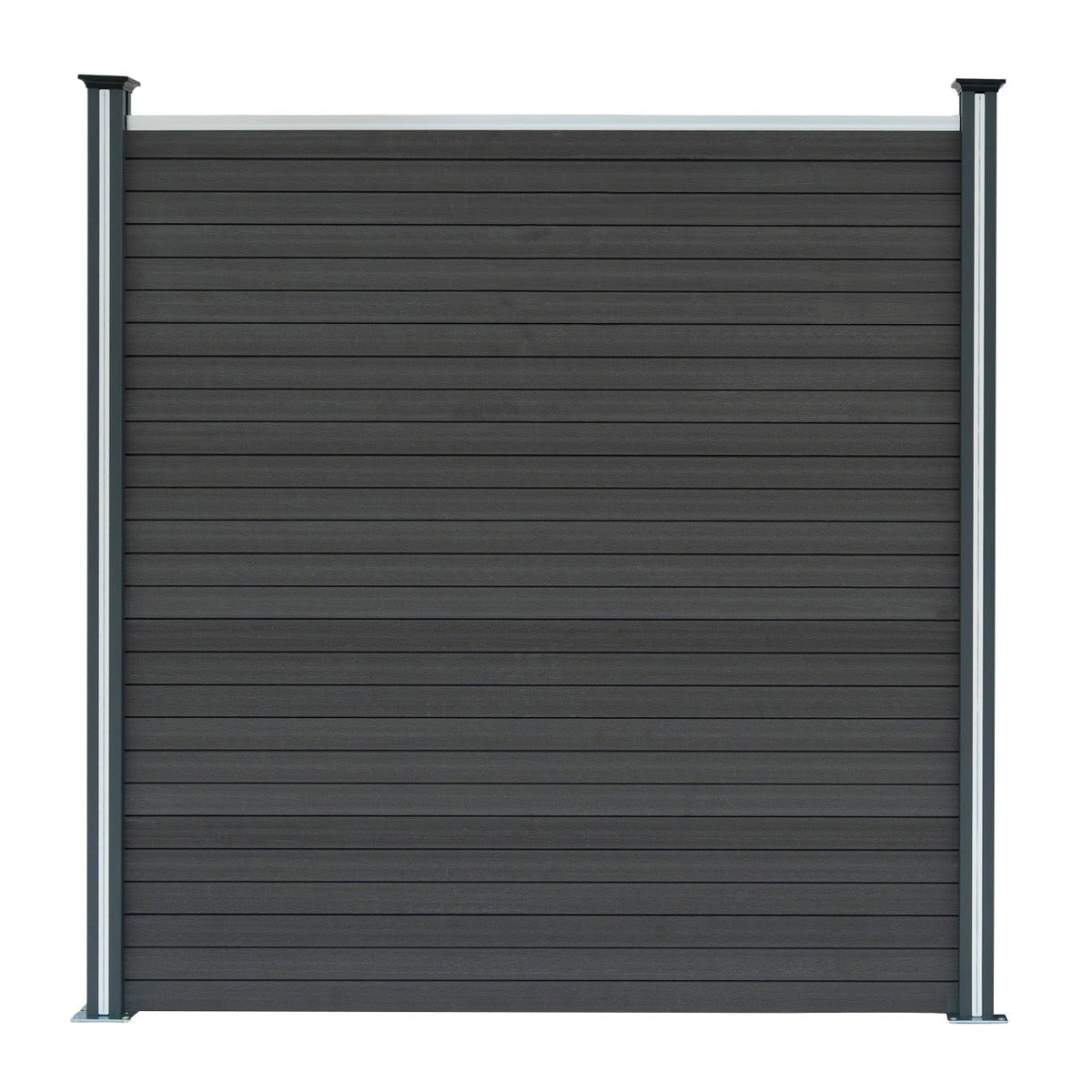 Vallas Para Exteriores De Wpc Y Aluminio - 9x Paneles + 10x Postes | Gris_2