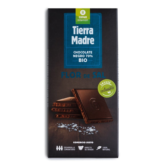 Tableta Chocolate Negro 70% Flor De Sal Bio Tierra Madre 100 g