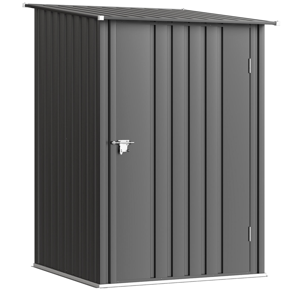 Outsunny Cobertizo De Jardín De Exterior 0,92 M² 100x103x160 Cm Gris Oscuro_0
