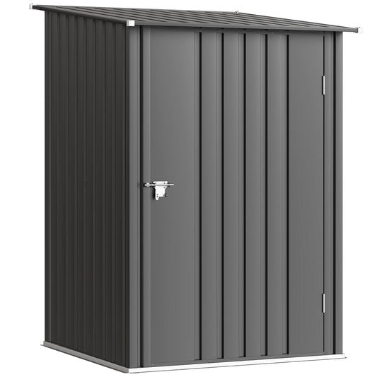 Outsunny Cobertizo De Jardín De Exterior 0,92 M² 100x103x160 Cm Gris Oscuro_0