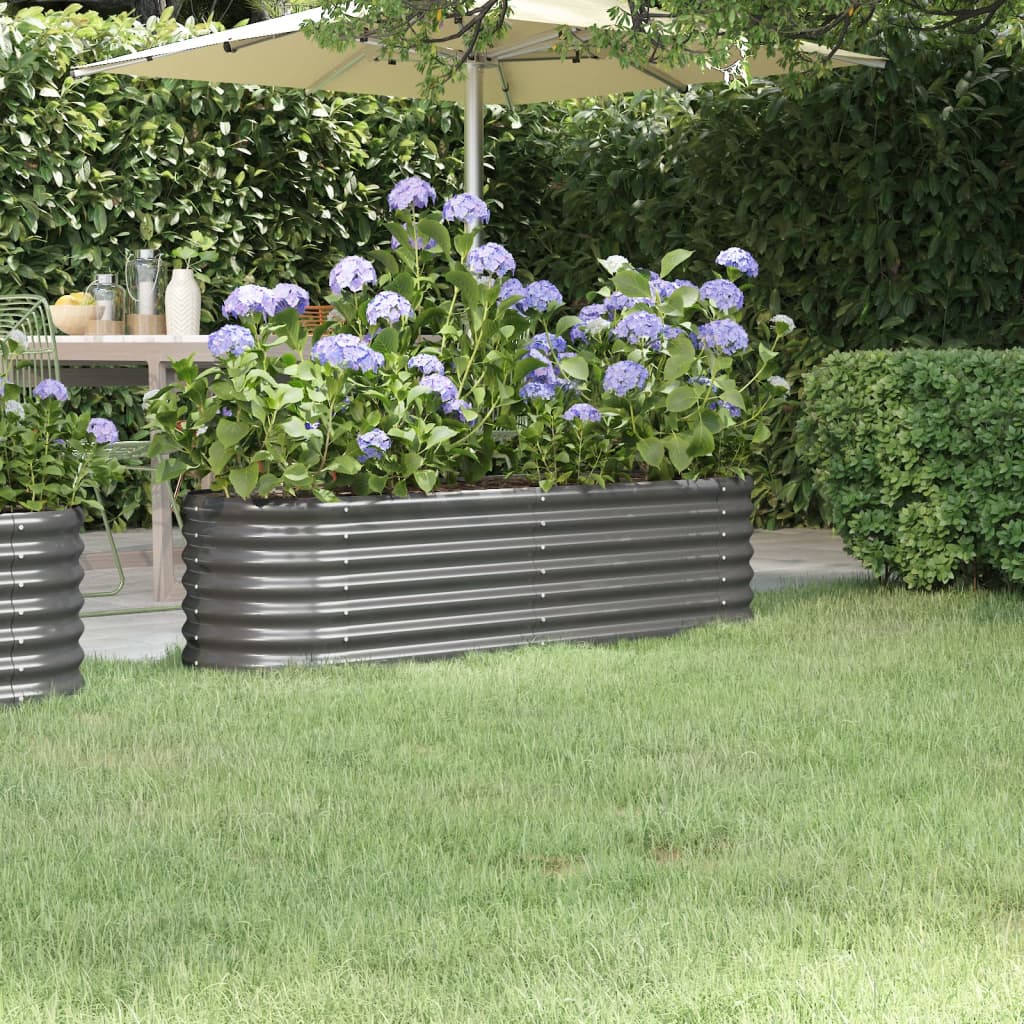 Jardinera De Acero Galvanizado Gris 152x40x36cm_1