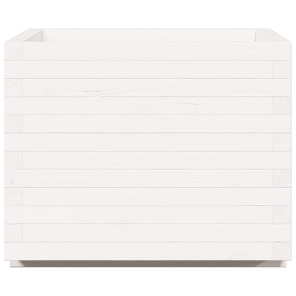 Jardinera Madera Maciza De Pino Blanco 60x60x49,5 Cm_5